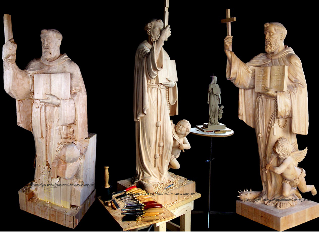 Custom Bronze and Wood Carved Religious Sculptures, Catholic Statues